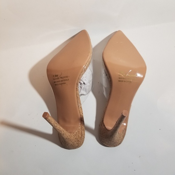 New Cape Robbin clear Slip on High heels Melrose - Picture 6 of 6